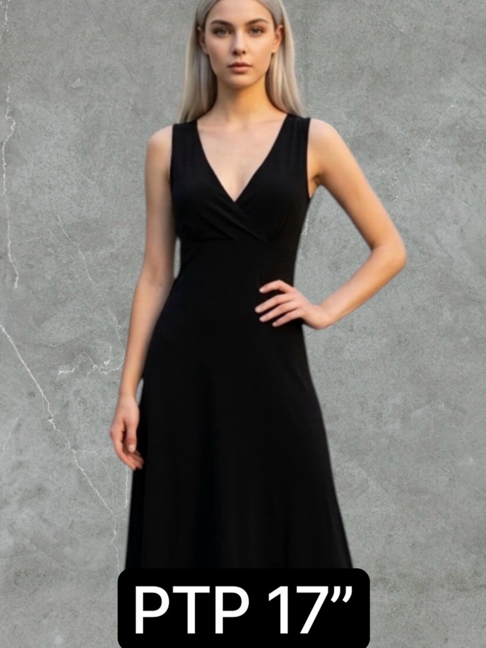 2 for $30 💎Vintage Elegant Black Sleeveless Midi Dress